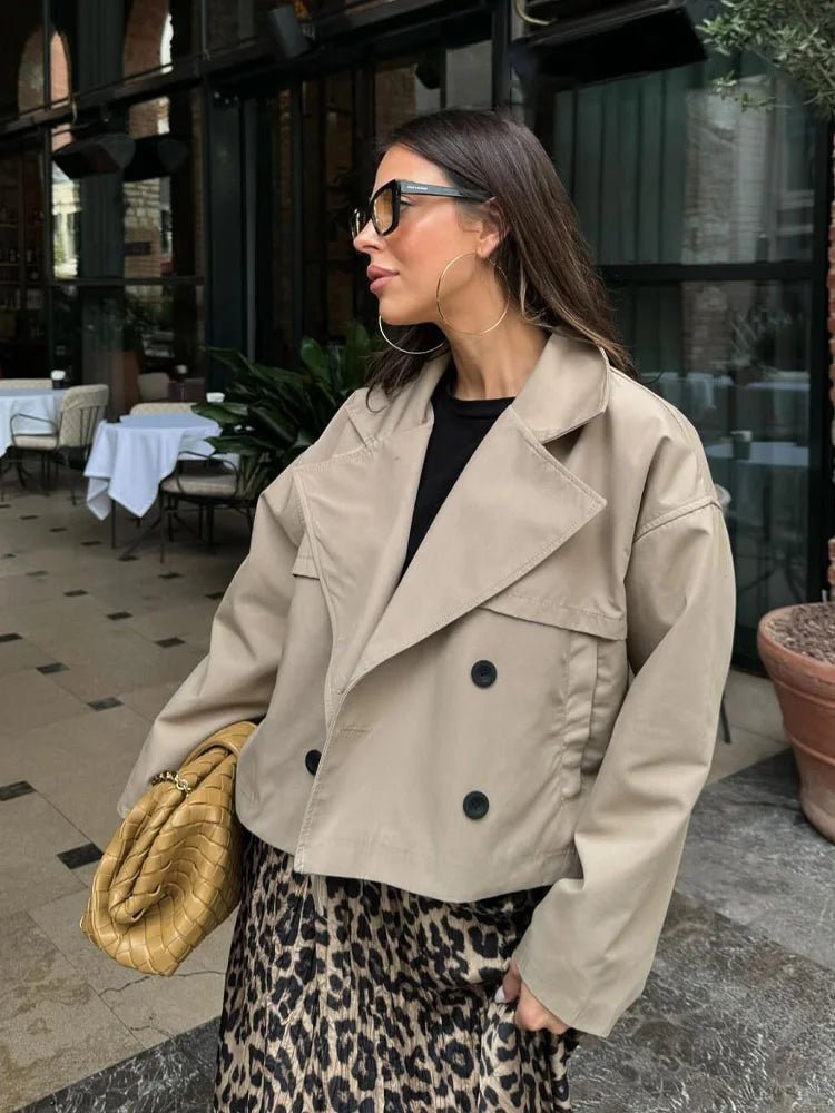 SOERA Dhelia Short Trench Coat - Coats & Jackets - 1005007713699485-;Fo1763050842442637903 Beige L