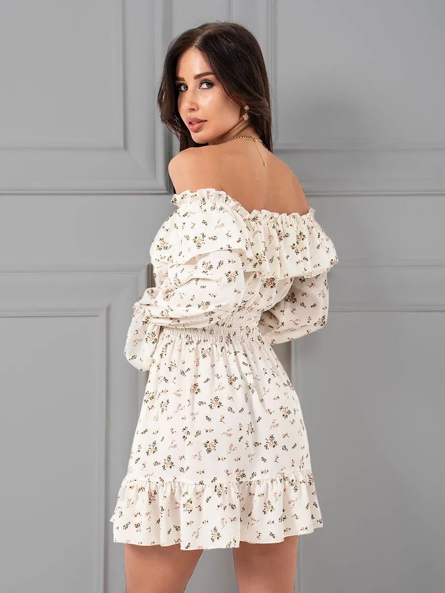 SOERA Bianca Off - Shoulder Ruffled Mini Dress - Dress - 3XL