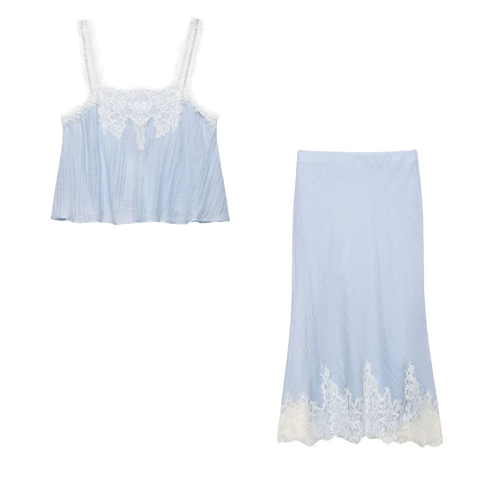 SOERA Celeste Lace Spliced Two - Piece Midi Set - Dress - Skirt XS