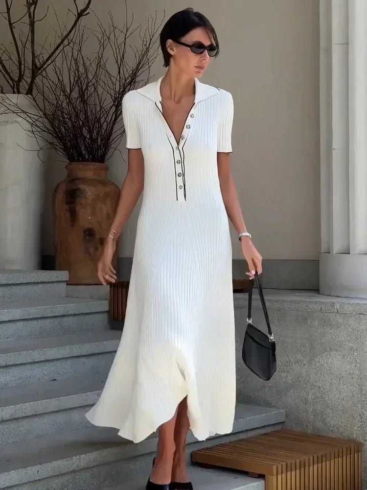 SOERA Serena Tricot Knit Dress - Dress - White S