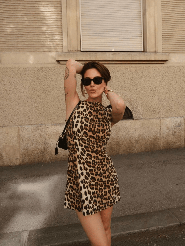 SOERA Leona Leopard Mini Dress - Dresses - zt1770927322301089508 L