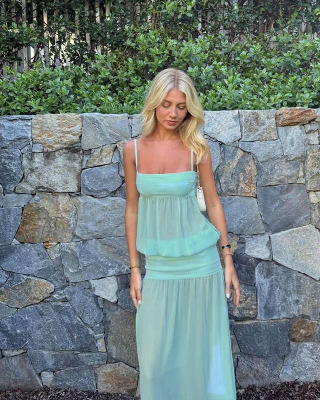 SOERA Novalie Hollow Out Bodycon Dress - Dresses - Light Turquoise M
