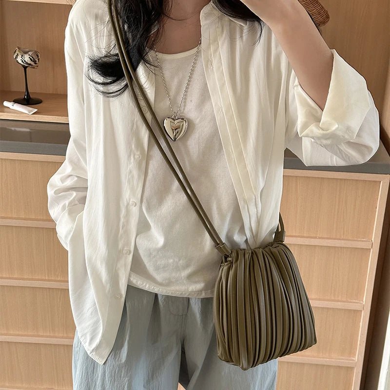 SOERA Lily Pleated Mini Crossbody Bag - Handbags - Army Green