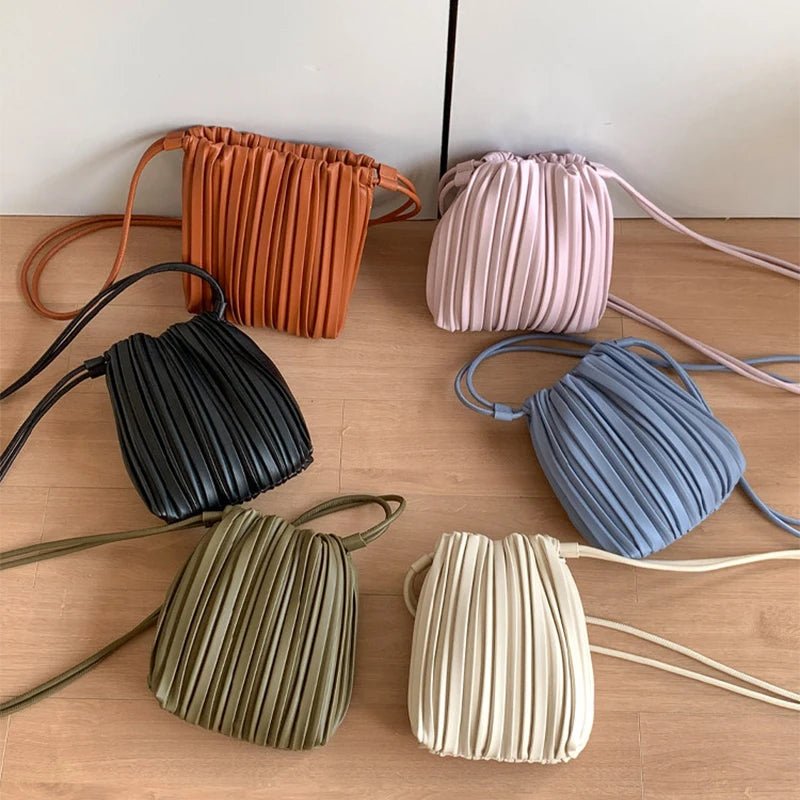 SOERA Lily Pleated Mini Crossbody Bag - Handbags - Brown
