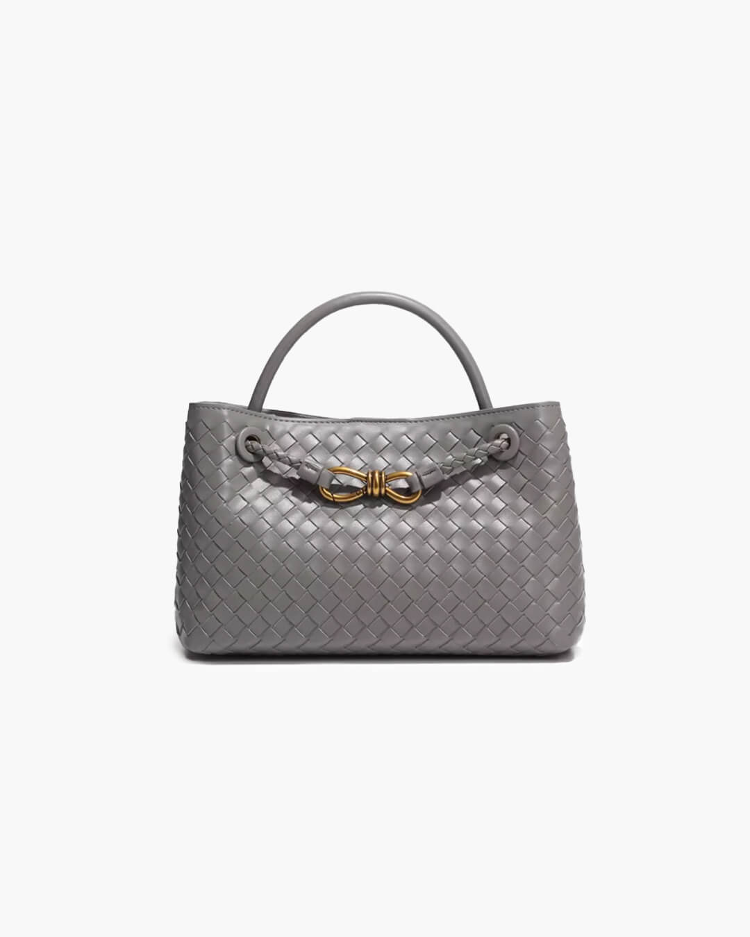SOERA Lucia Vegan Leather Woven Bag Small - Handbags - Gray Regular