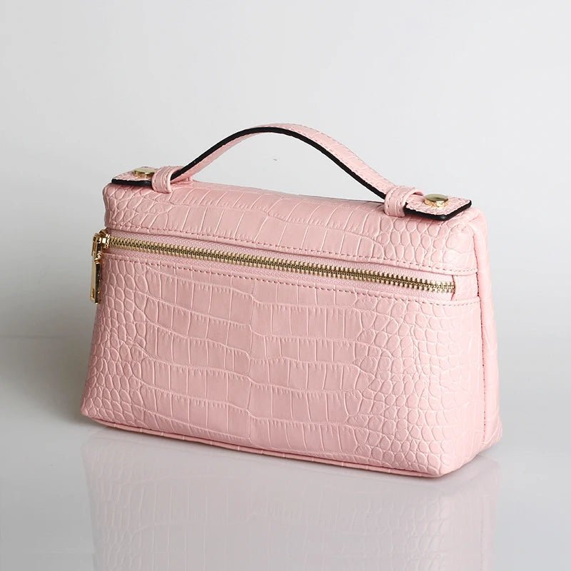 SOERA Minerva Crocodile Pattern Clutch Bag - Handbags - Pink