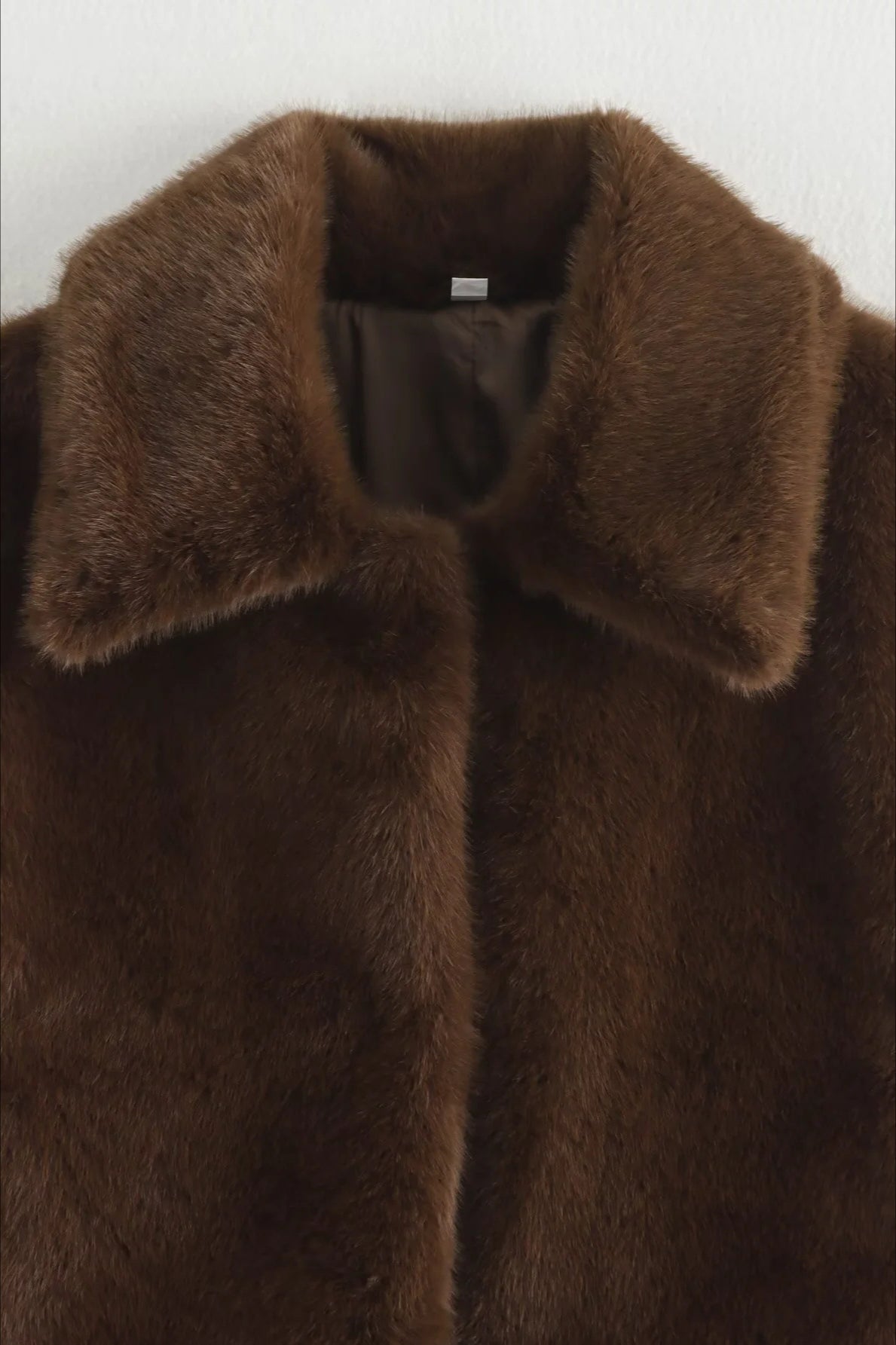 SOERA Abby Short Faux Fur Collared Coat - Jackets - Qk1763087940440141947 Dark Brown S