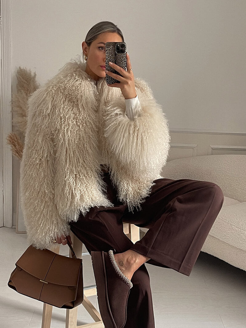 SOERA Bella Faux Fur Coat - Jackets - White M