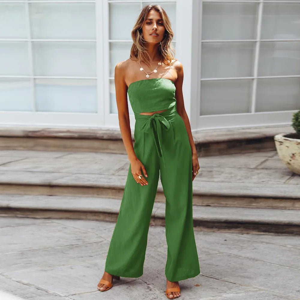 SOERA Regina Strapless Straight Jumpsuits - Jumpsuits & Rompers - Blue XS