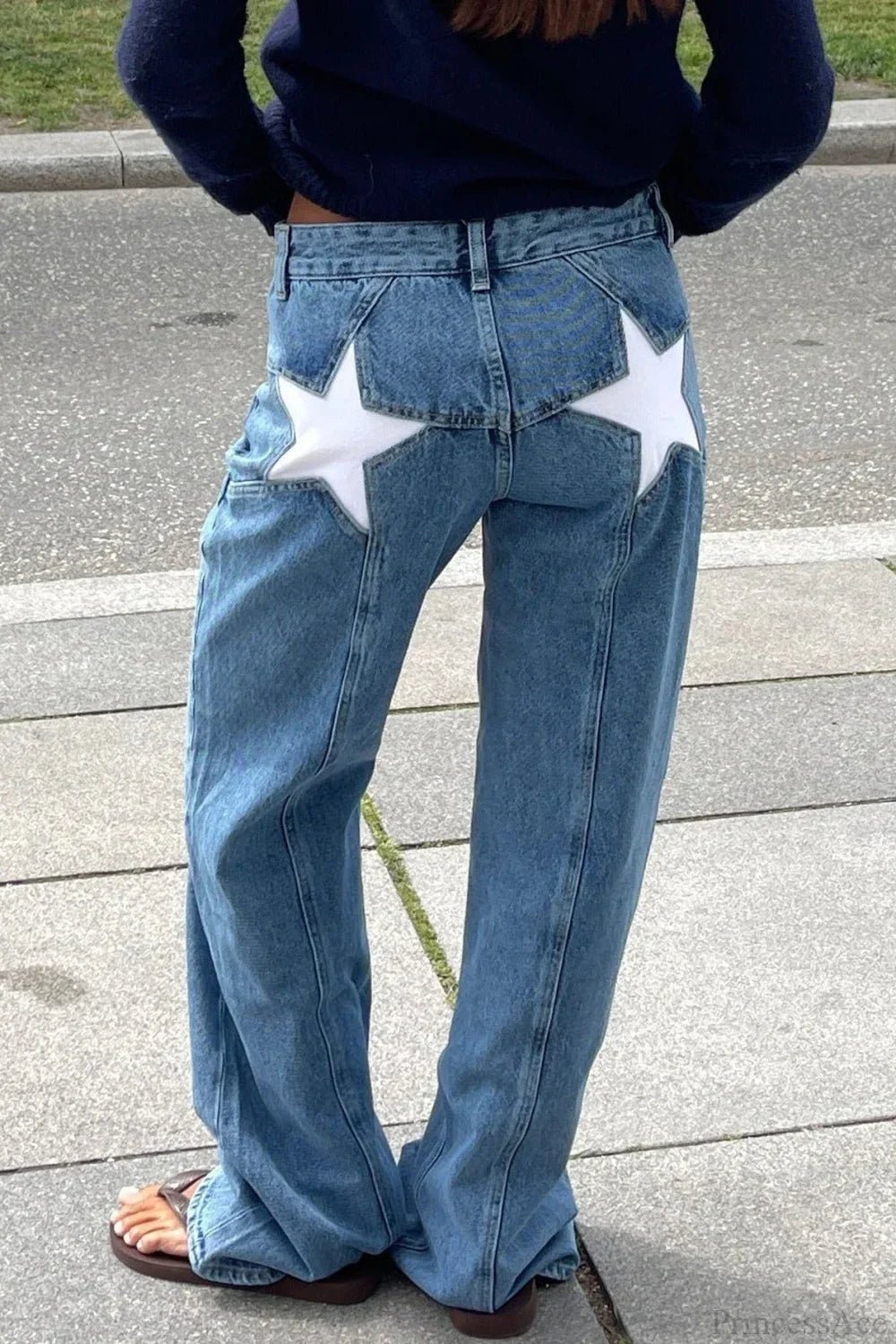 SOERA Charlize Star Patchwork Color - Block Jeans - Pants - Light Blue M