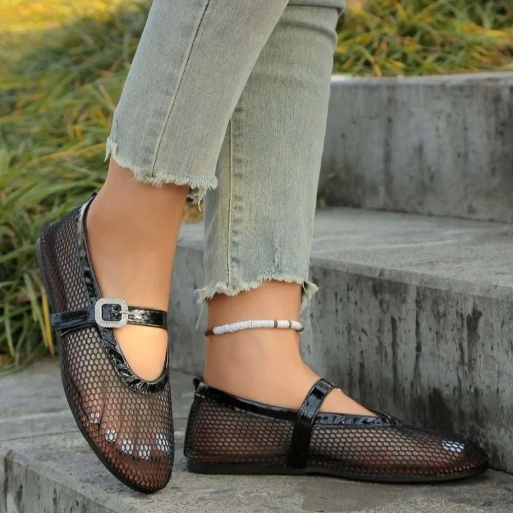SOERA Elena Round - Toe Ballet Flats - Shoes - Black 36