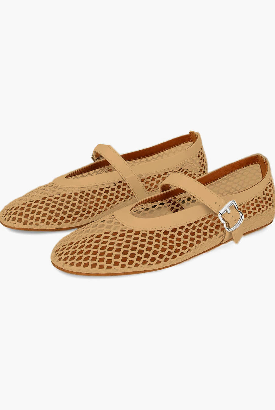 SOERA Rebecca Mesh Ballet Flats - Shoes - Beige 36