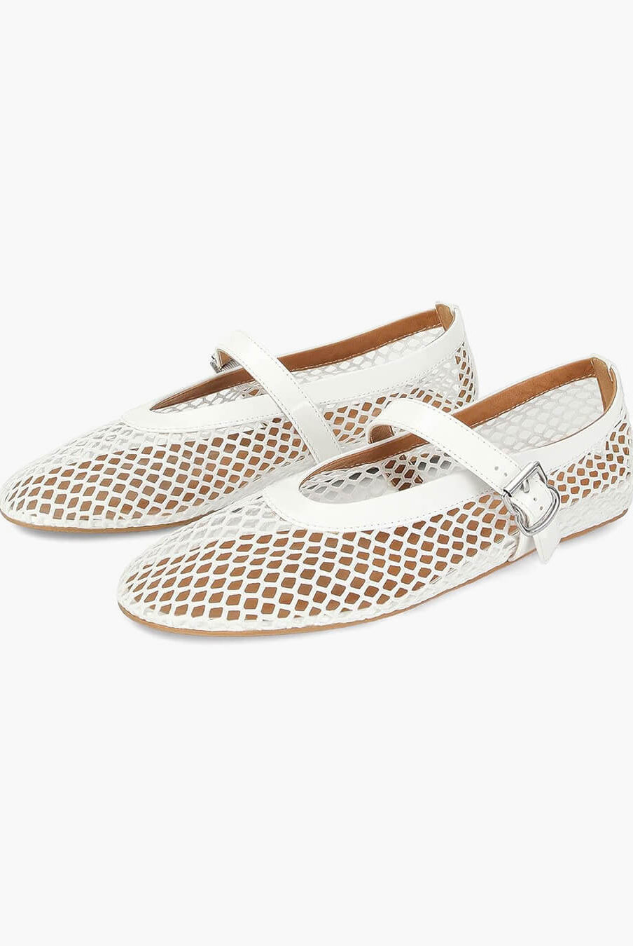 SOERA Rebecca Mesh Ballet Flats - Shoes - Beige 36