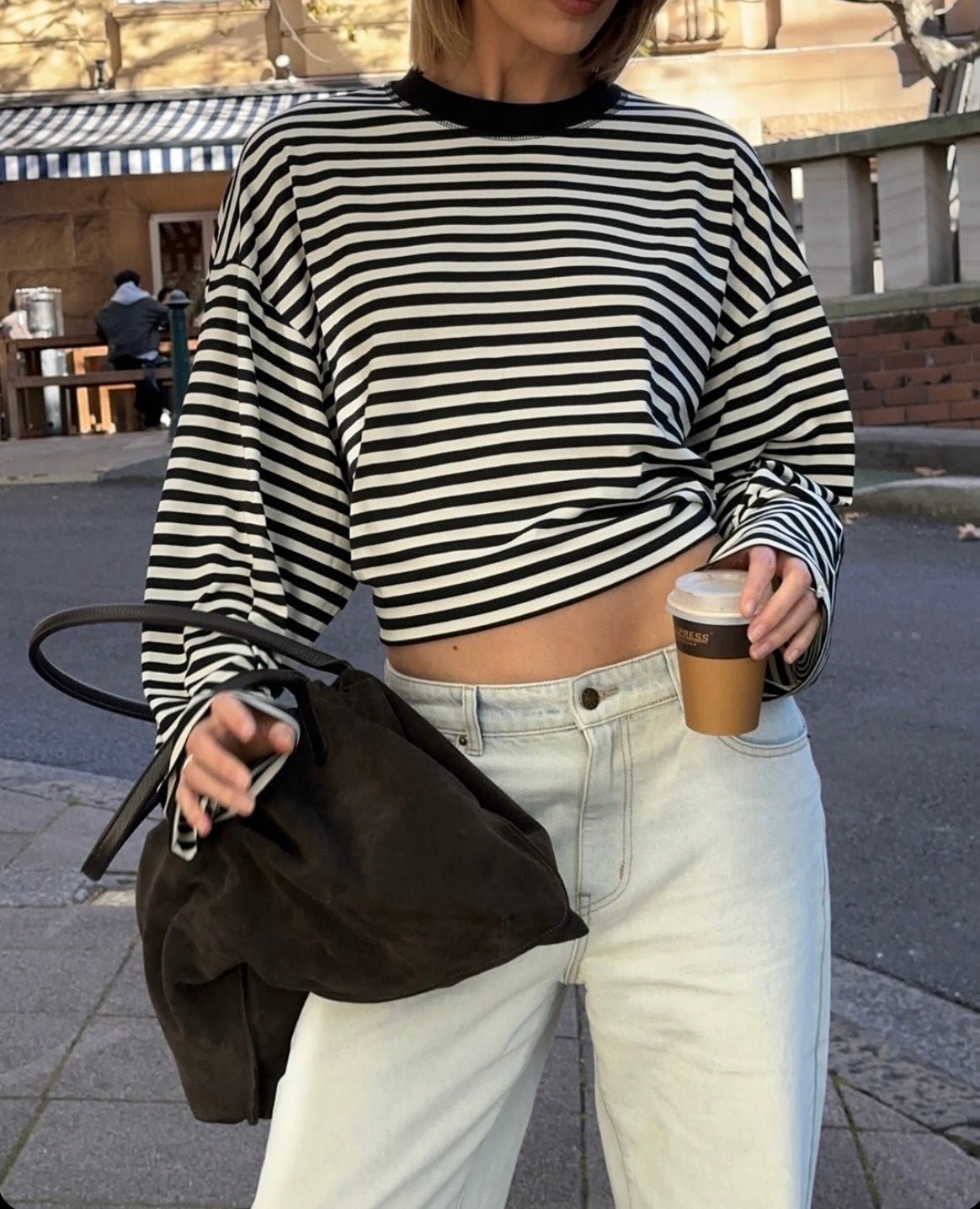 SOERA Vivien Striped Oversized Knit Sweater - Sweater - SOERA-362307-BLA-XS-03907 Black XS