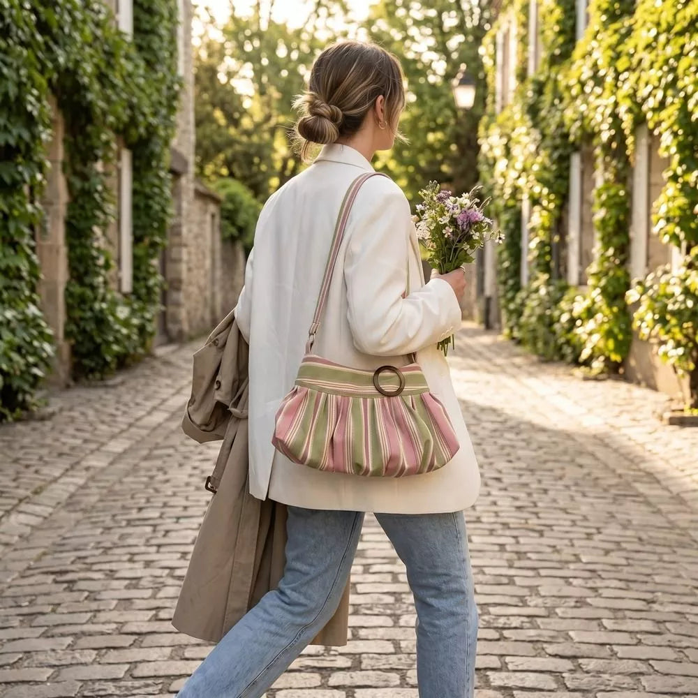SOERA Sophia Striped Shoulder Bag