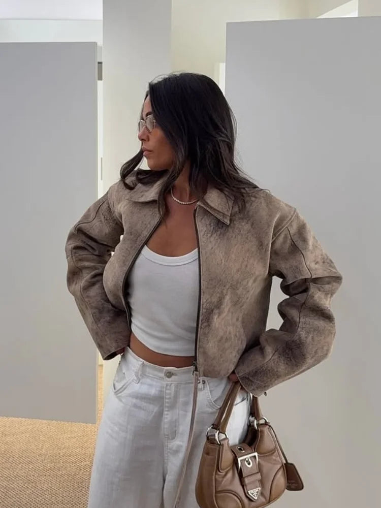 Ziva Bomber Bunda s Batikovým Vzorem