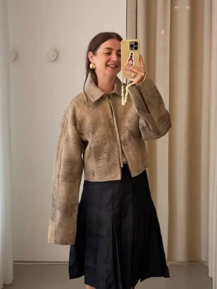 Ziva Bomber Bunda s Batikovým Vzorem