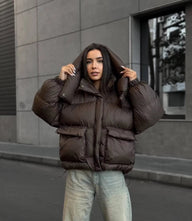 Lena krátká prošívaná péřová bunda