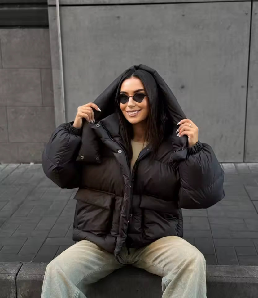 Lena krátká prošívaná péřová bunda