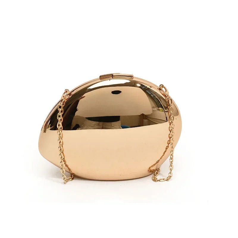 SOERA Celeste Shell Shape Evening Clutch - Bag -  Silver