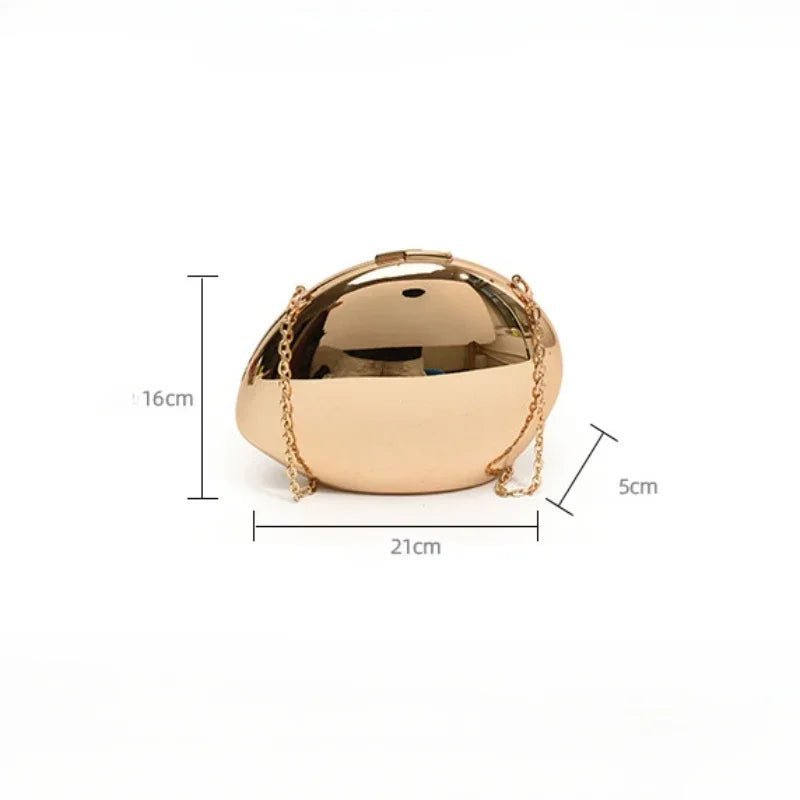 SOERA Celeste Shell Shape Evening Clutch - Bag -  Silver