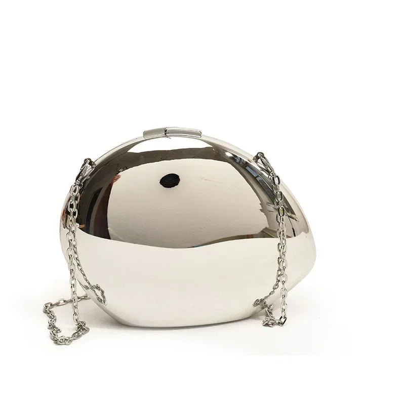 SOERA Celeste Shell Shape Evening Clutch - Bag -  Silver