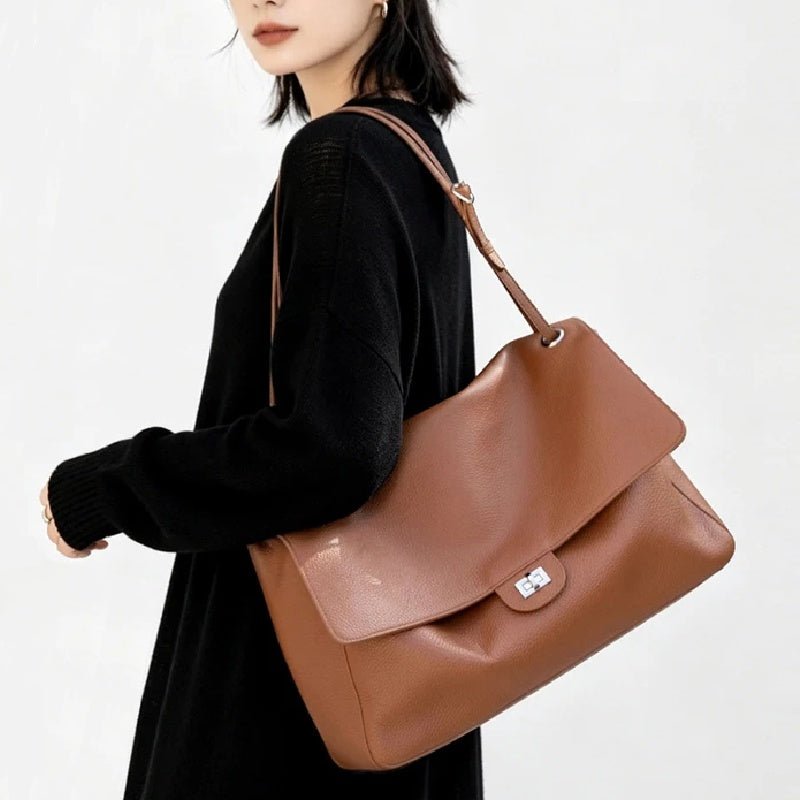 SOERA Miriam Elephant Cowhide Crossbody - Bag -  Brown
