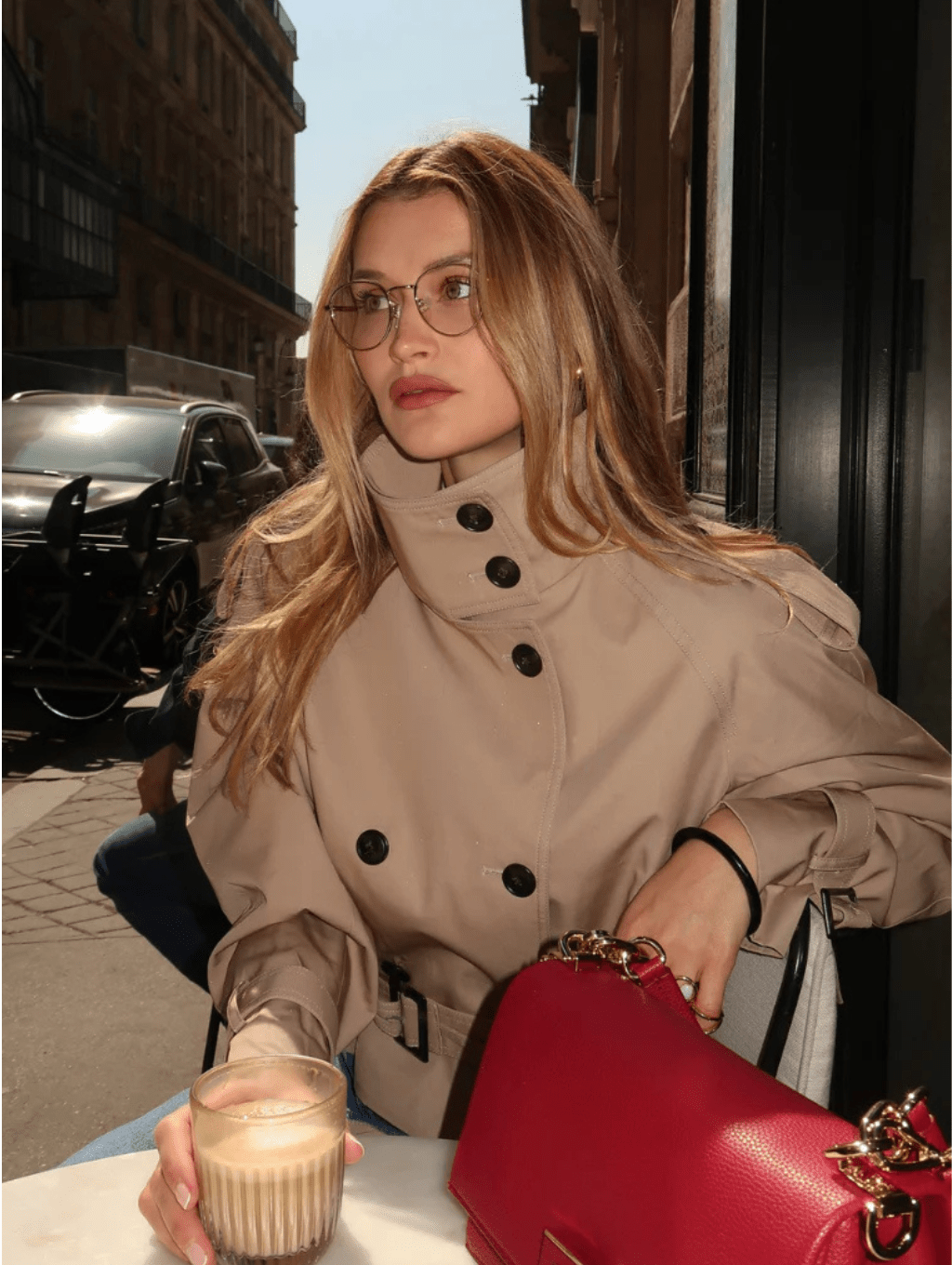 SOERA Marlene Cropped Trench Coat - Coat -  Beige XS