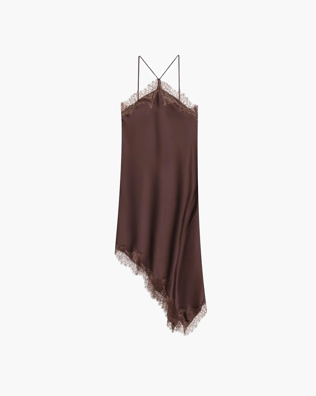SOERA Celeste Off - Shoulder Lace Midi Dress - Dress -  Brown S