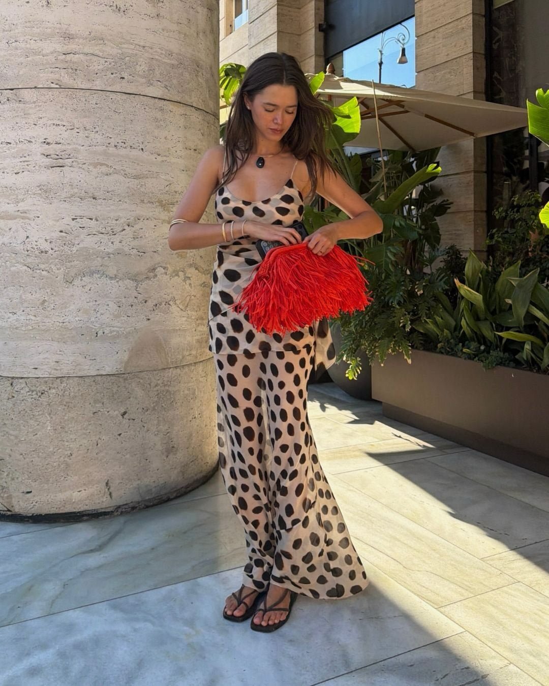 SOERA Natasha Leopard Print Maxi Scarf Dress - Dress - SOERA-332419-L-OS-23715 L