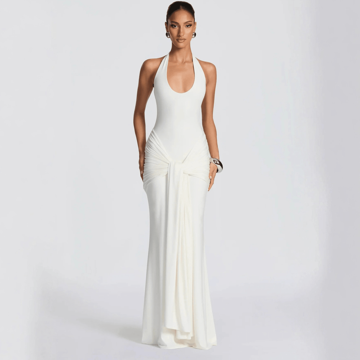 Charlot Slim Fit Backless Maxi Dress