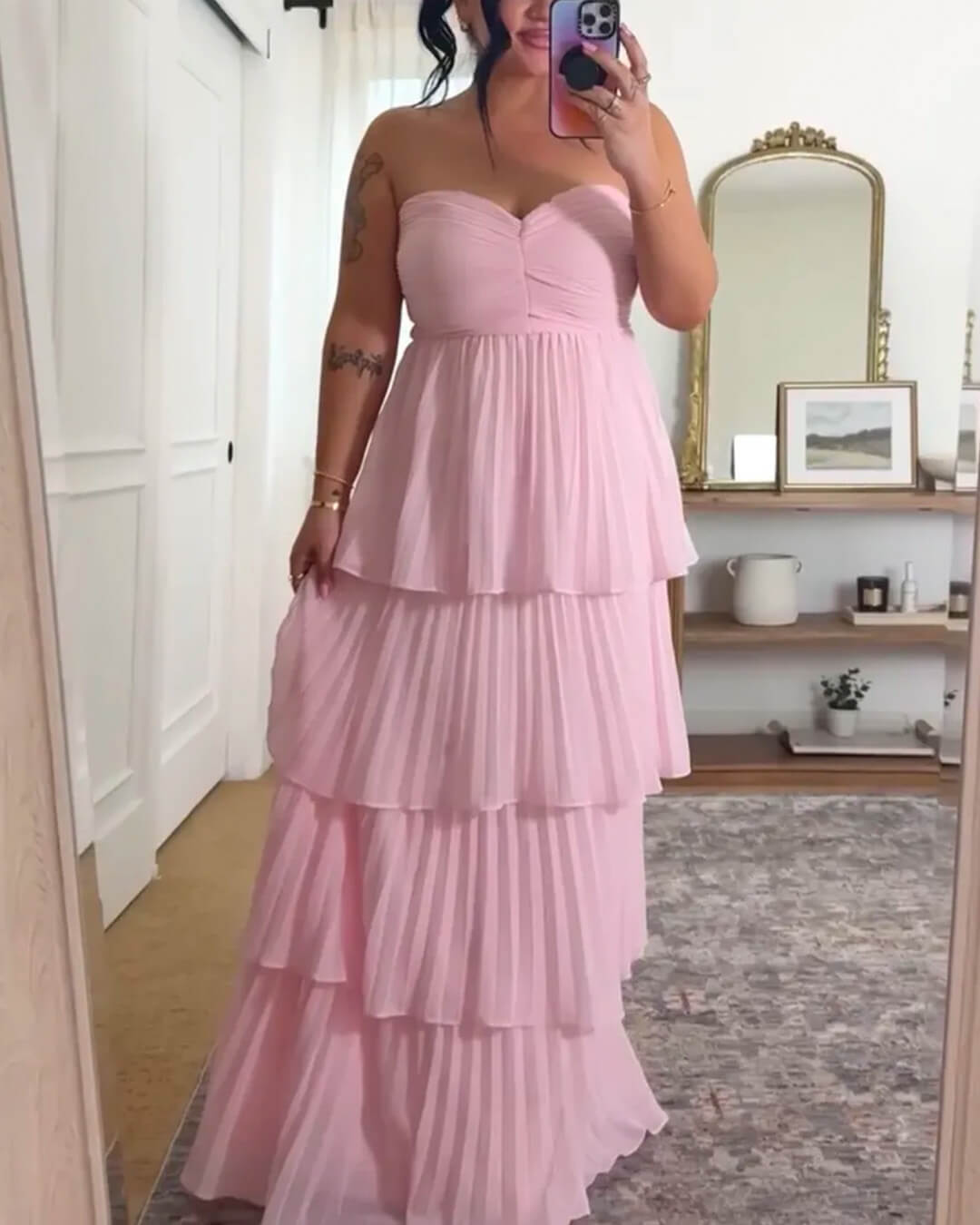 SOERA Michelle Strapless Pleated Tiered Maxi Dress - Dresses - aG1776061224045696841 XS
