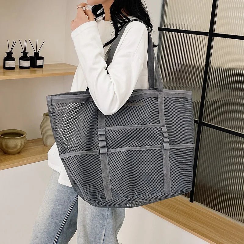 SOERA Beatrice Large Capacity Canvas Beach Tote - Handbags -  Armygreen