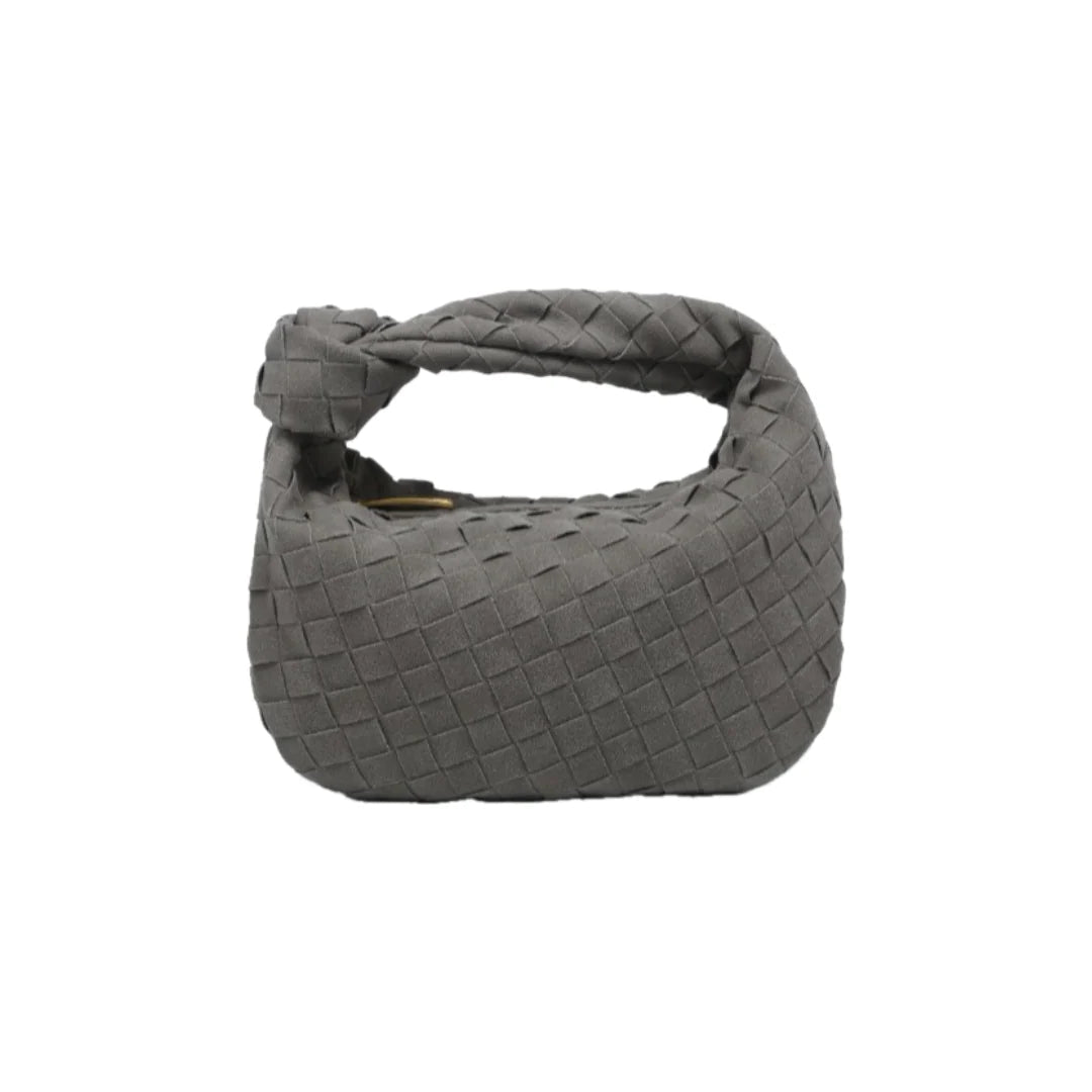 SOERA Faux Suede Woven Mini Handbag - Handbags - DBAD2-WK272006 Grey