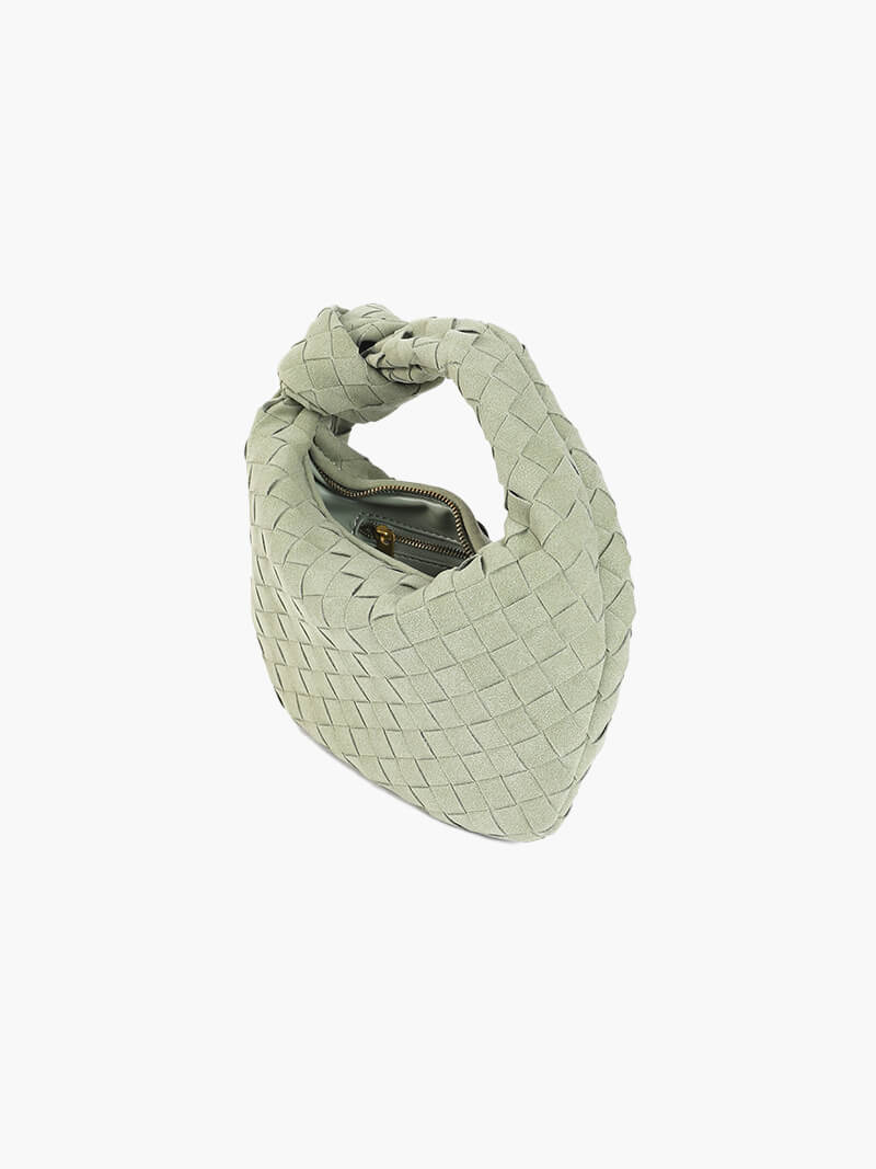 SOERA Woven Bag mini suede - Handbags - DBAD2-WK272002 Olivegreen