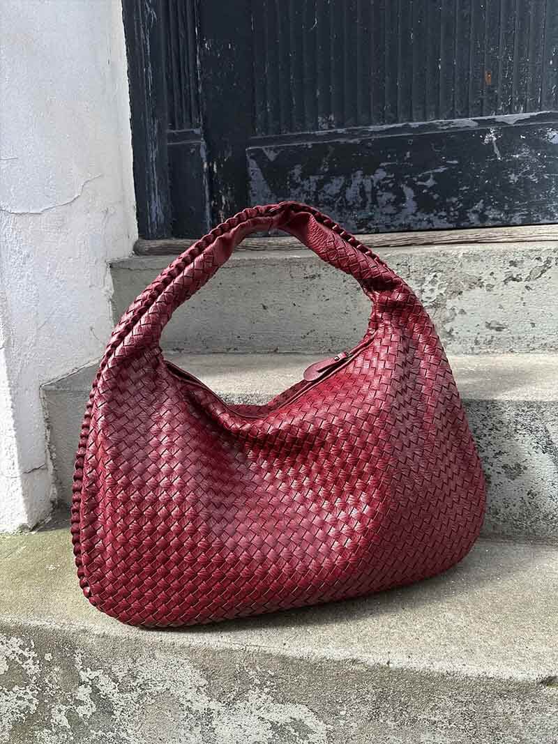 SOERA Woven bag XL - Handbags - DBAD2-QL367007 darkbrown