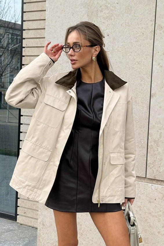 SOERA Lena Relaxed Cotton Jacket - Jacket - SOERA-222211-S-WHITE-99491 White S