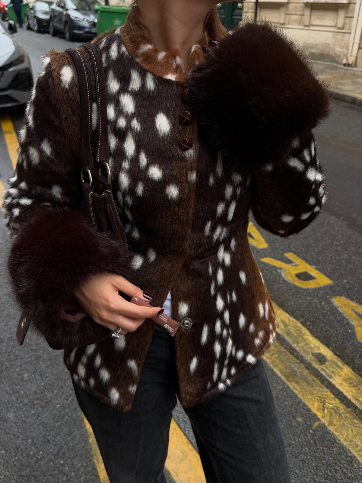 SOERA Julia Stand Collar Faux Fur Bambi Jacket - Jacket - SOERA-492931-PIC-M-16899 M