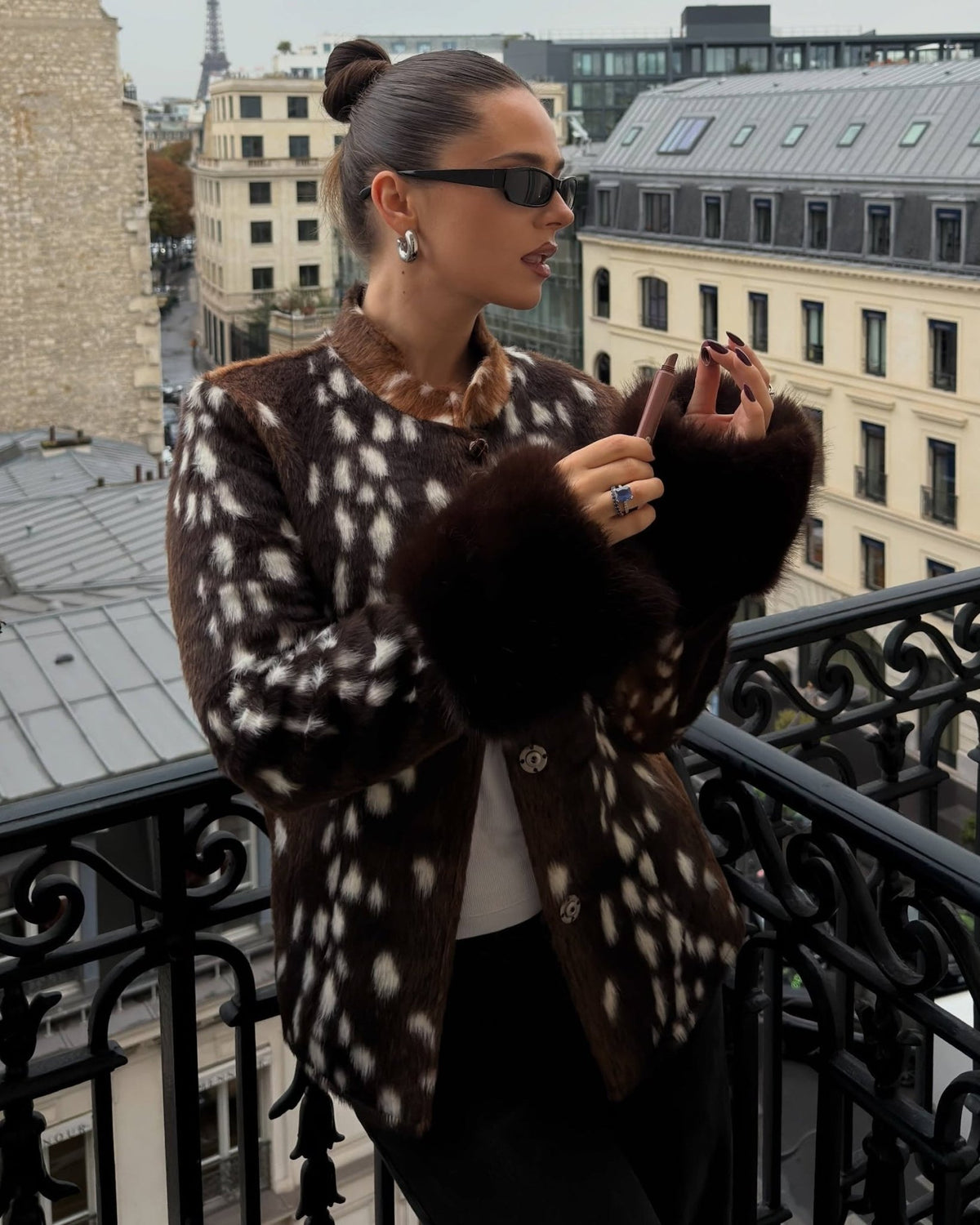 SOERA Julia Stand Collar Faux Fur Bambi Jacket - Jacket - SOERA-492931-PIC-S-84131 S