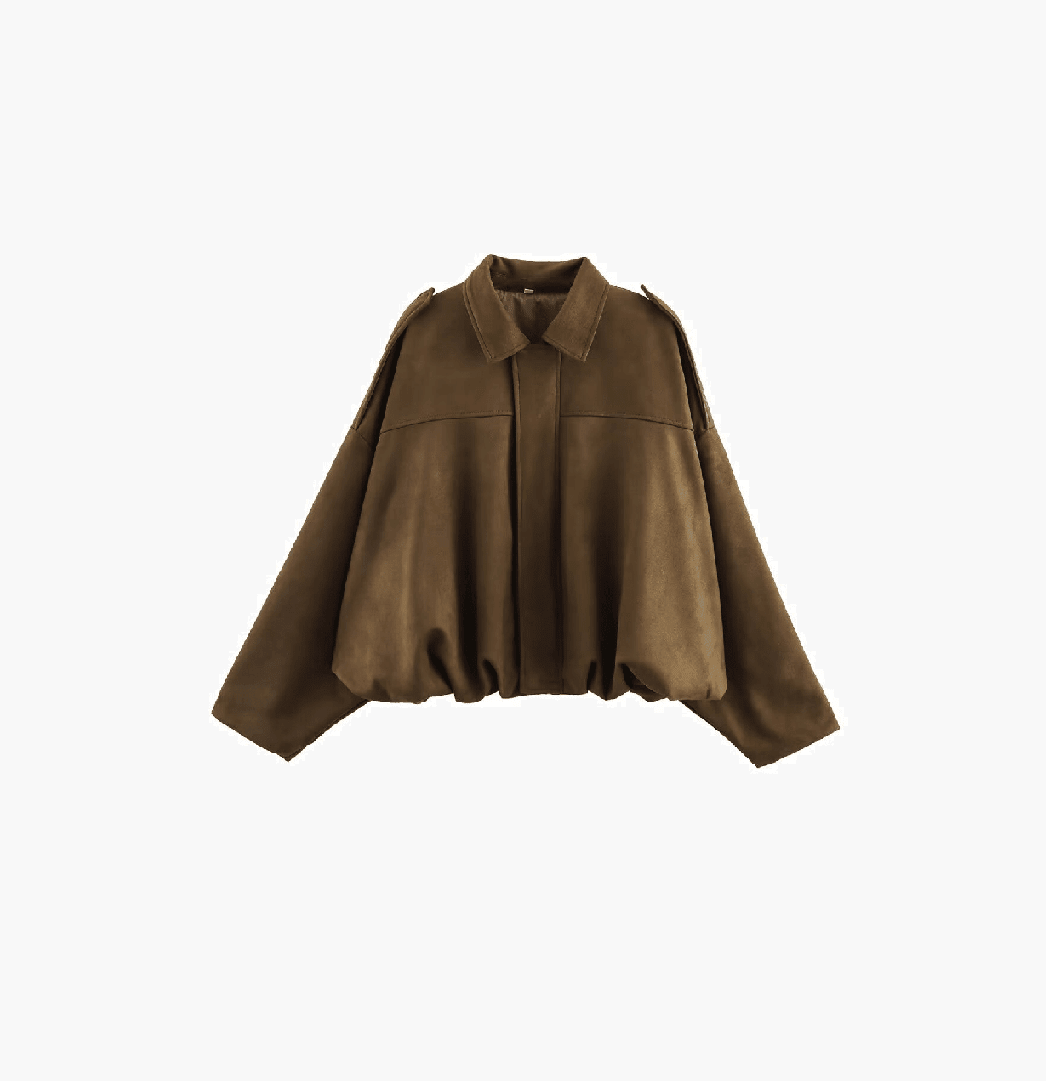 SOERA Nina Vintage Khaki Suede Jacket - Jacket - SOERA-420483-KHA-M-95971 Khaki M
