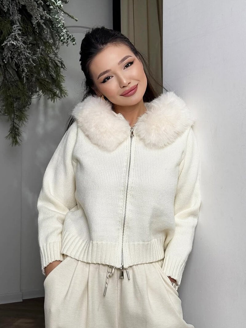 SOERA Alison faux fur Jacket - jackets - Soera-Celistine-Jacket-Beige/S Creme S