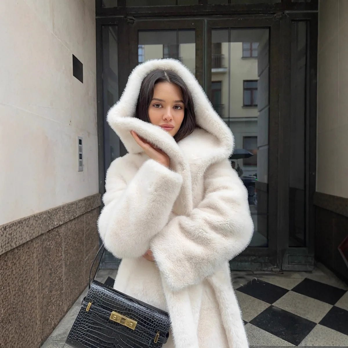 SOERA Chloe Hooded Long Coat - Jackets - 3256810008078456-;iS1766554851679401560 White XL