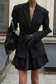 Colbie Lace-Trimmed Blazer