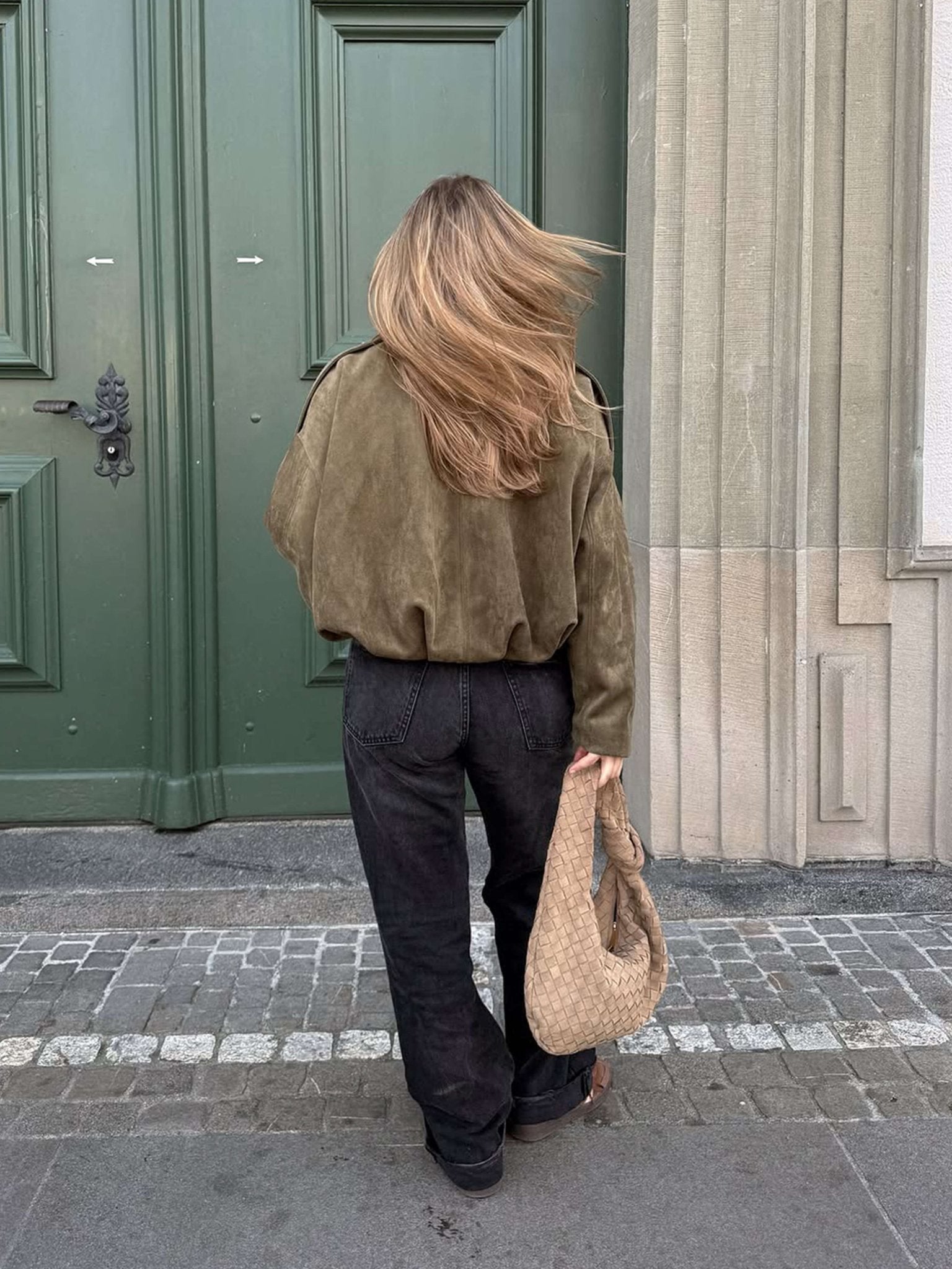 SOERA Lara Suede Bomber Jacket - Jackets - nb1760504685426325819 Coffee S