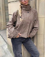 Melanie psí zub stojáčková bunda