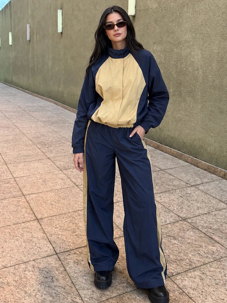 SOERA Helen Patchwork Nylon Tracksuit - Matching Set - SOERA-933315-PAN-XS-41347 XS