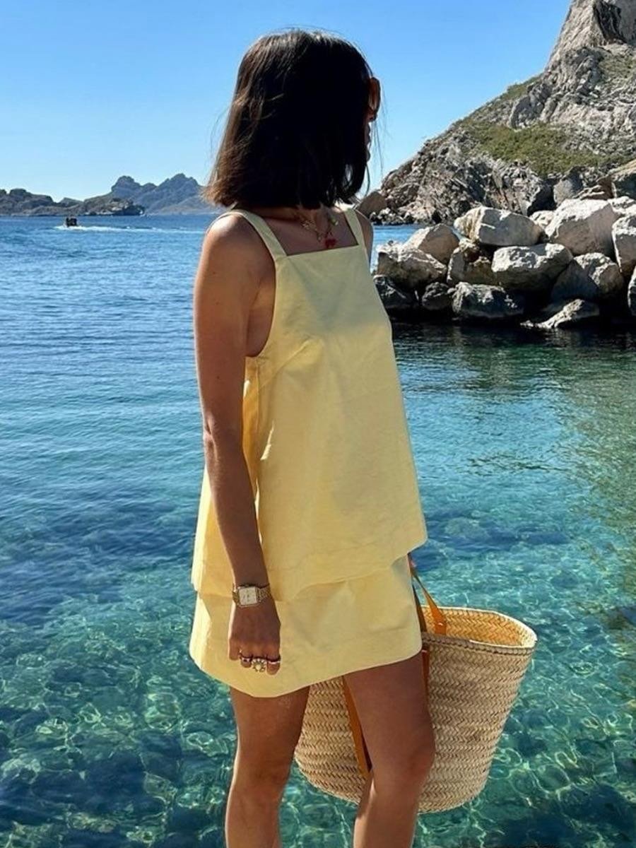 SOERA Maria Lemon Yellow Cami & Skirt Set - Matching Sets - SOERA-718531-L-OS-82659 L