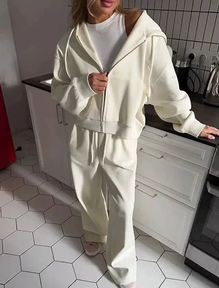 SOERA Cecilia Oversized Hoodie Track 2 Piece Set - Matching Sets - 1005009714209042-;oQ1769414230101360467 Light Yellow S