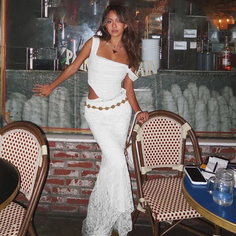 SOERA Esmeralda Lace Maxi Skirt Set - Matching Sets - 1005006072013774-;BM1770739110498960772 Black Set XS