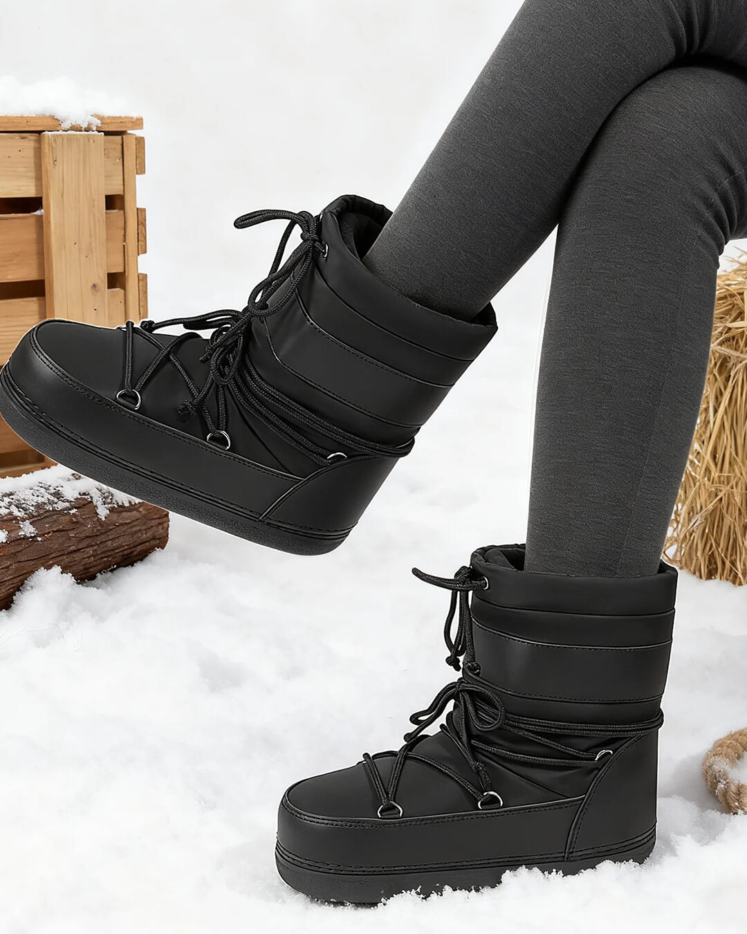 SOERA Katie Mid-Calf Snow Boots - Shoes - 3256810120962607-;Dv1767704034882875682 Black 38-39